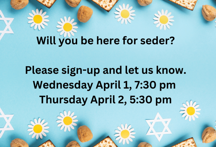 Passover 2026 RSVP
